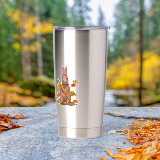 DE Tasse Hase im Herbst Geïsoleerde Drinkbeker (Buiten)