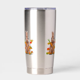 DE Tasse Hase im Herbst Geïsoleerde Drinkbeker