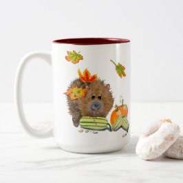 DE Tasse Herbst Igel Tweekleurige Koffiemok