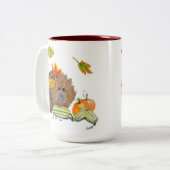 DE Tasse Herbst Igel Tweekleurige Koffiemok (Voorkant links)