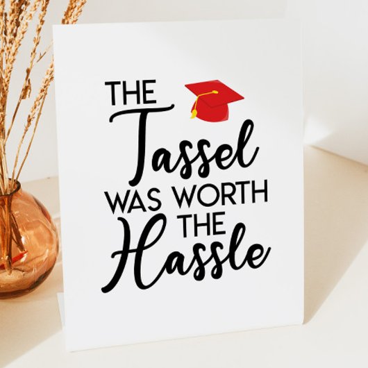 De Tassel was de beste van de Hassle Graduation Pa Reclamebord Met Voetstuk