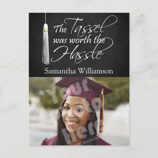 De Tassel was de Hassle waard Aankondigingskaart (Voorkant)