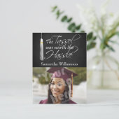 De Tassel was de Hassle waard Aankondigingskaart (Staand voorkant)