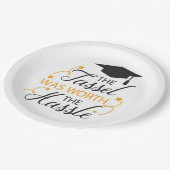 De Tassel was de Hassle waard  Papieren Bordje (Gekanteld)