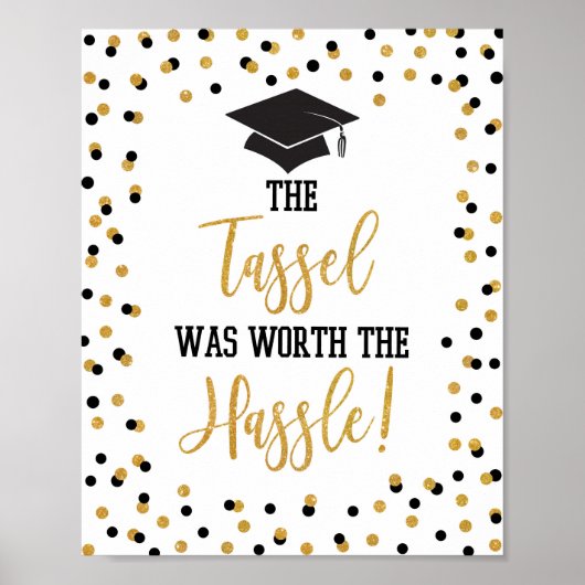 De Tassel was de moeite waard om het Afstuderen va Poster (Voorkant)
