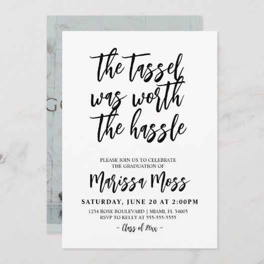 De Tassel was het Afstuderen van Hassle waard Kaart (Voorkant / Achterkant)