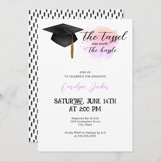 De Tassel was het Afstuderen van Hassle waard Kaart (Voorkant / Achterkant)