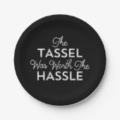 De Tassel was het Afstuderen van Hassle waard Papieren Bordje (Voorkant)