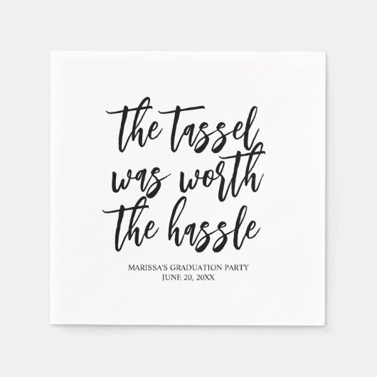 De Tassel was het Afstuderen van Hassle waard Servet (Voorkant)