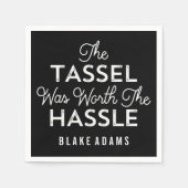 De Tassel was het Afstuderen van Hassle waard Servetten (Voorkant)