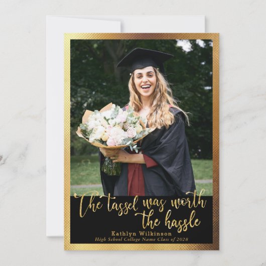 De Tassel was het beste Afstudeerder voor de Hassl Aankondiging (Voorkant)