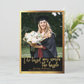 De Tassel was het beste Afstudeerder voor de Hassl Aankondiging (Staand voorkant)