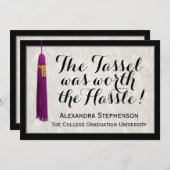 De Tassel was het Paarse Afstuderen van Hassle waa Kaart (Voorkant / Achterkant)