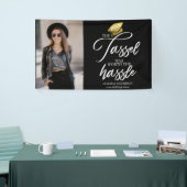 De tassel was het zwarte afstuderen waard spandoek (Beurs)