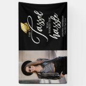 De tassel was het zwarte afstuderen waard spandoek (Verticaal)