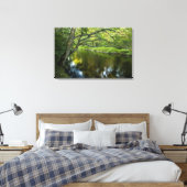 De Taunton rivier in Bridgewater, Canvas Afdruk (Insitu (Slaapkamer))