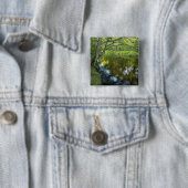 De Taunton rivier in Bridgewater, Vierkante Button 5,1 Cm (In situ)