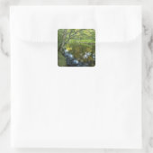 De Taunton rivier in Bridgewater, Vierkante Sticker (Tas)