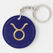 De Taurische Ster - Gepersonaliseerde Zodiac Sleutelhanger (Achterkant)