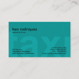 De TAXI Letters Simple Clean Taxi Service is te gr Visitekaartje