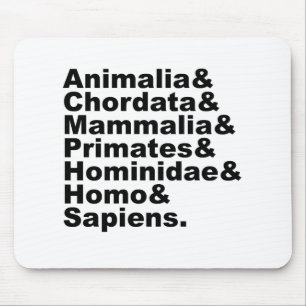 De taxonomie van Man Koninkrijk naar soort Muismat