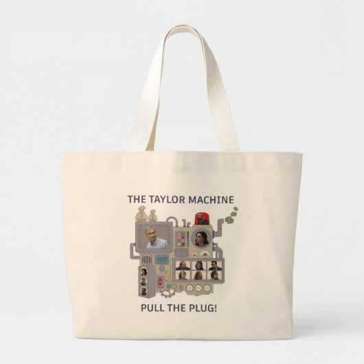 De Taylor Machine Grote Tote Bag (Voorkant)