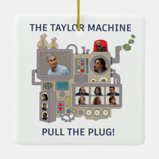 De Taylor Machine Keramisch Ornament (Achterkant)