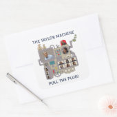 De Taylor Machine Vierkante Sticker (Envelop)