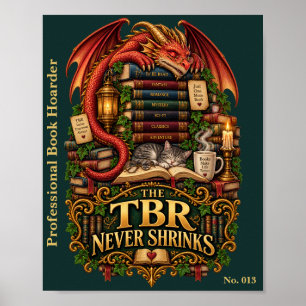 De TBR krimpt nooit   Book Dragon Society Poster