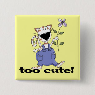 De te Leuke T-shirts en de Giften van de Kat van h Vierkante Button 5,1 Cm