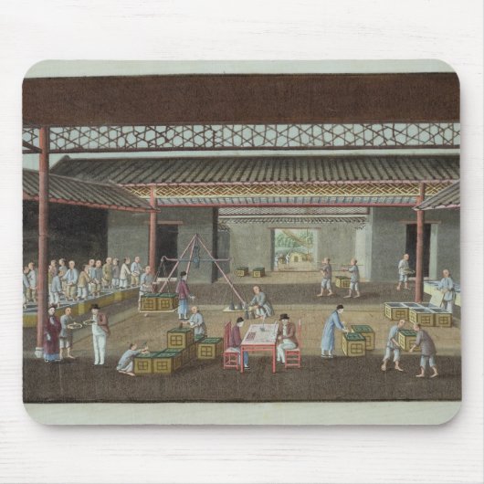De Tea Depot (gouache op zijde) Muismat (Voorkant)