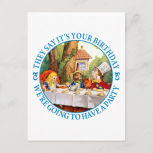 DE TEA PARTIJ VAN DE MAD HATTER BRIEFKAART