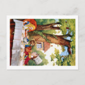 DE TEA PARTIJ VAN DE MAD HATTER BRIEFKAART (Voorkant)