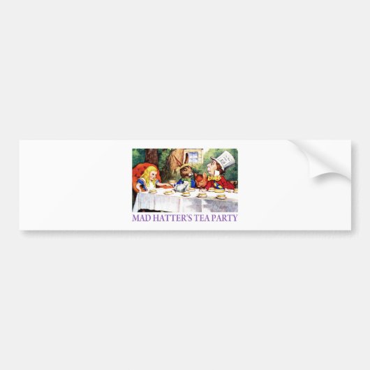 DE TEA PARTIJ VAN DE MAD HATTER BUMPERSTICKER (Voorkant)