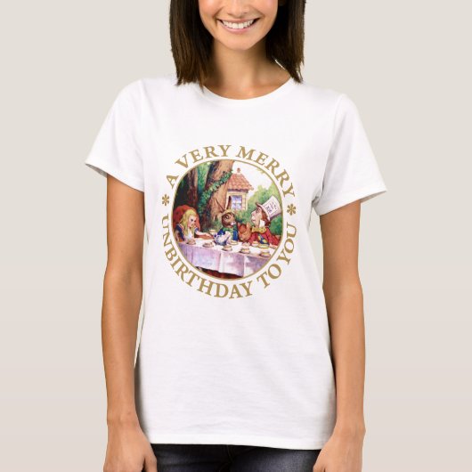 DE TEA PARTIJ VAN DE MAD HATTER T-SHIRT (Voorkant)
