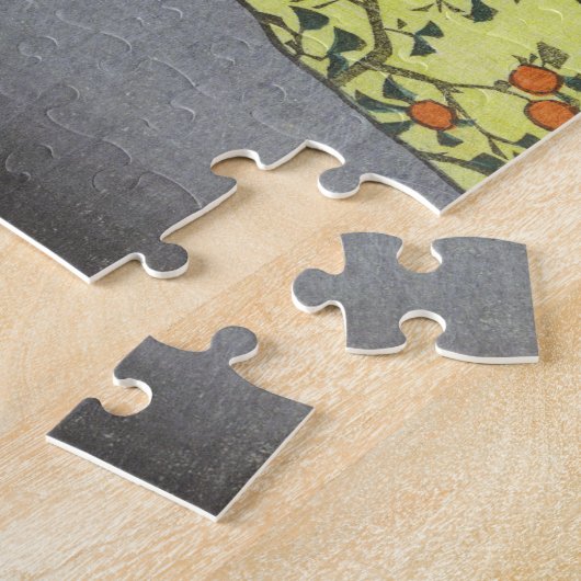 De Teahouse met het Uitzicht van de berg Fuji bij  Legpuzzel (Zijkant)