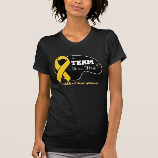 De teamnaam personaliseren - Kinderkanker T-shirt (Voorkant)
