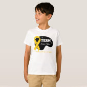 De teamnaam personaliseren - Kinderkanker T-shirt (Voorkant volledig)