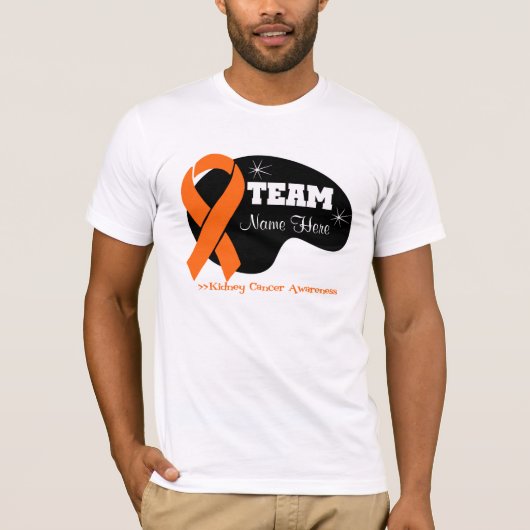 De teamnaam personaliseren - Nierkanker T-shirt (Voorkant)