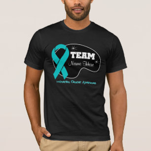 De teamnaam personaliseren - Ovariële kanker T-shirt