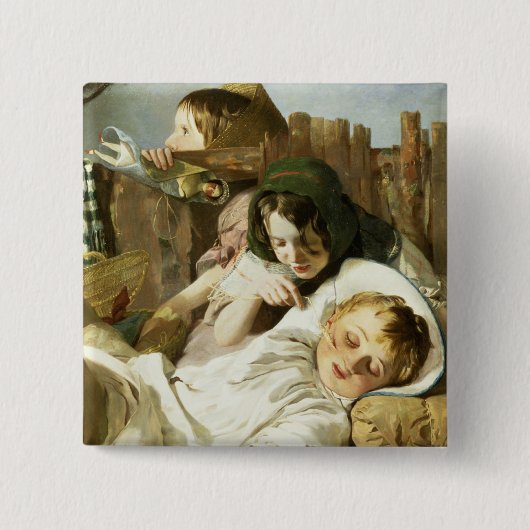 De tease vierkante button 5,1 cm (Voorkant)