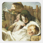 De tease vierkante sticker (Voorkant)