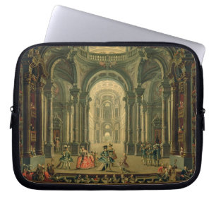 De Teatro Reale in Turijn (olie op doek) Laptop Sleeve