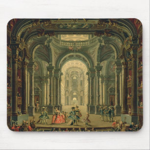 De Teatro Reale in Turijn (olie op doek) Muismat