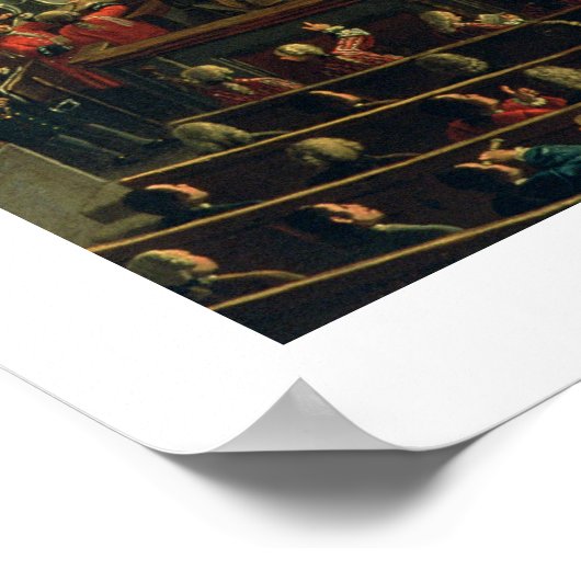 De Teatro Reale in Turijn (olie op doek) Poster (Hoek)