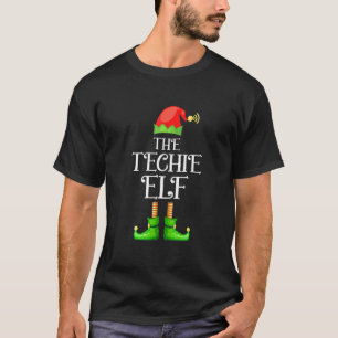 De Techie Elf Kerstmatchgroep T-shirt
