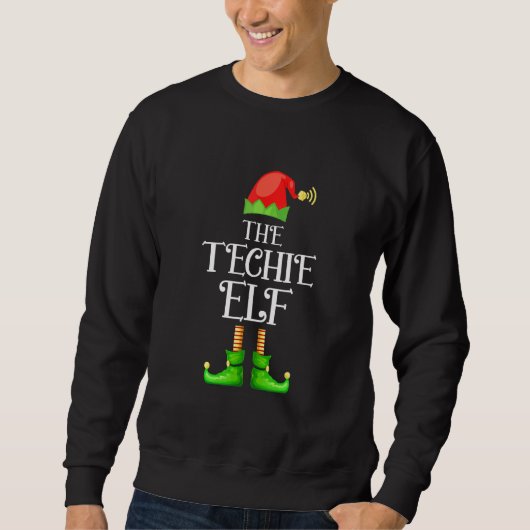 De Techie Elf Matching Groep Kerstmis Trui (Voorkant)