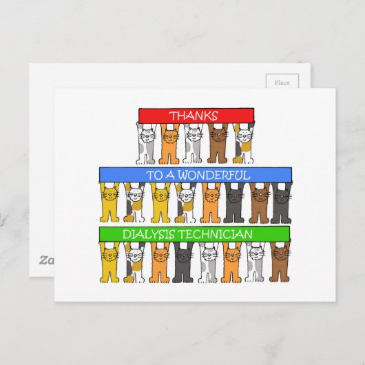 De Technicus van de Dialyse van het bedankt Briefkaart (Voorkant / Achterkant)