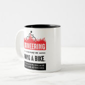 De techniek is Gemakkelijk als Riding een Boke Tweekleurige Koffiemok (Voorkant links)