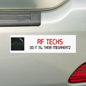 De technieken van rf doen het tot hun Megahertz Bumpersticker (Op auto)